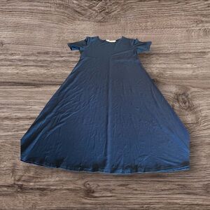 TravelSmith Short Sleeve Scoop Neck Stretch Maxi Dress Black Size XL